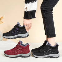 Womens Cotton Snow Boots With Velcro For Winter On Snowy Terrain
