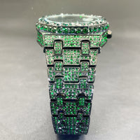 Full Diamond Blue Diamond Hip Hop Niche Luminous Pointer Quartz Men's Watch
