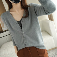 Spring And Summer New V-neck Cardigan Loose Plus Size Women's Clothing