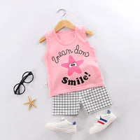 Clothes For Babies Suspenders Cotton Sleeveless Two-piece Suit