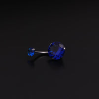 Colorful Zircon Belly Button Nail Stainless Steel