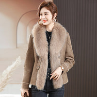 Fur Integrated Women's Short Coat Southern Winter Temperament