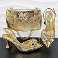9cm Pointed High Heels Hand Holding Dinner Bag Suit