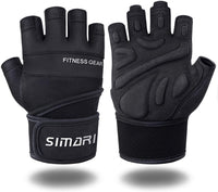 Men's Simplicity All-Match Sports Fitness Short Finger Gloves