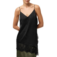 Women's V-neck Lace-Trimmed Patchwork Camisole Top