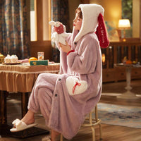 Fashion Cute Thick Coral Velvet Pajamas Women