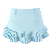Women's Pleated Mini Skirt Stitching