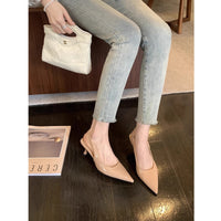 Elegant Small Pointed-toe Low-cut High Heel Pumps Women's Spring