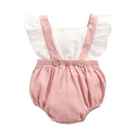 Summer Solid Color Baby Jumpsuit