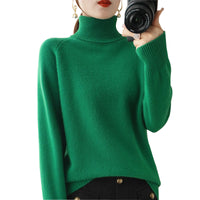 Women's Fashion High Collar Knitted Sweater