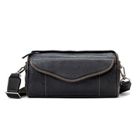 Vintage Crossbody Bag Handheld Vegetable-Tanned Leather Mens