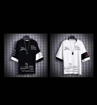 Mens Loose-fitting Japanese-style 34-sleeve Shirt For Spring And Summer