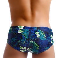 Green Nylon Leaf Fashion Shorts