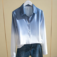 Personality Gradient Age Reduction Western Style Shirt Lady