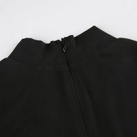 Half Turtleneck Small Label Waist Slim Fit Sleeveless Jumpsuit