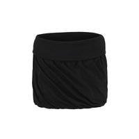 Folding edge splicing thread low waist hip hugging short skirt