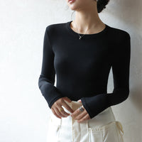 Modal Round Neck Bottoming Shirt Female Suit Slim Fit Inner Wear High Sense