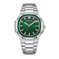 Men's Fashion Diamond Luminous Quartz Watch Waterproof Steel Belt