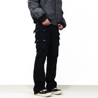 Multi-pocket All-match High Street Slightly Flared Workwear Casual Pants
