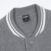 Spring And Autumn Color Stitching Stand-collar Badge Embroidered Casual Coat