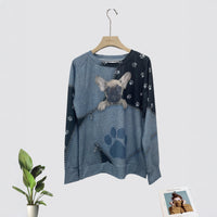 Women's Casual Christmas Digital Printing Sweater