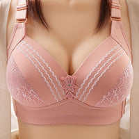 High-end Plus Size Thin Cup Without Steel Ring Beauty Back Underwear Comfort Adjustment Breathable Sweat Absorbing Bra