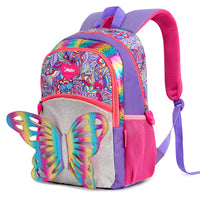 3D Rainbow Butterfly Cute Color Primary School Girls Backpack