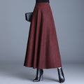 Womens Long Woolen Skirt With A Ful