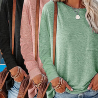 3pcs Women's Casual Long Sleeve T Shirts Soft Cross-border dropshipping