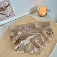 Cream Girl Japanese Quick-drying Ice Silk Underwear Thin Lace Edge