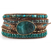 Hot Sale Bohemian Winding Natural Semi-precious Stone Bracelet