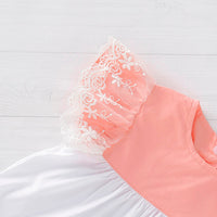 Children  Lotus Leaf Lace Top Skirt With Headband