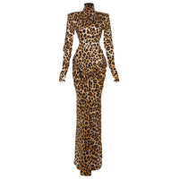 Womens Fashionable Sexy Backless Printed Dress