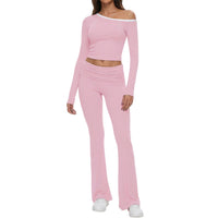Womens Tailored High-waisted Flared Pants Set