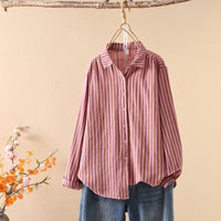 Artistic Yarn Dyed Striped Womens Top