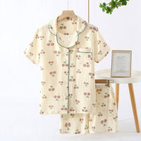 Women's Fashion Simple Short-sleeved Shorts Home Wear Set