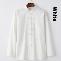 Cotton And Linen Top Chinese Style Clothing Retro Collar Buckle