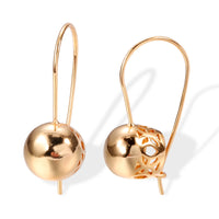 Simple Trendy Gold-plated All-match Round Women's Earrings