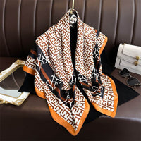 Fashion Printed Silk Scarf Twill Silk High Quality Square Scarf