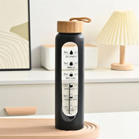 Large Capacity Portable Glass Water Bottle Single Layer High Temperature Resistance