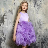 Princess-style Dress With 3D Floral Detailingelegant Performance Gown