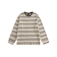 Striped Long-sleeved T-shirt Trendy Men's Women's Pullover Top