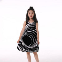 3D Rainbow Print Girls' Dress Nightdress