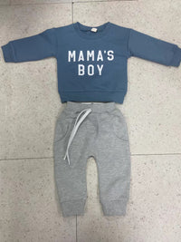 Children's Fashion Letter Print Sweatshirt Suit
