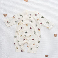 Baby Cotton Lace-up Jumpsuit
