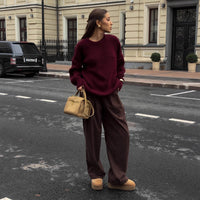Retro Corduroy EuropeanAmerican-Style Draping Loose Casual Pants