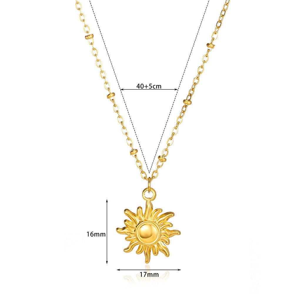 European And American Retro Personalized Sun Necklace