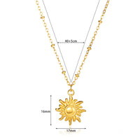 European And American Retro Personalized Sun Necklace