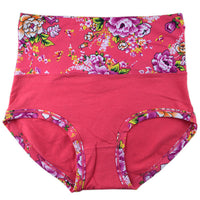 Women's High Waist Plus Size Printed Cotton Underwear