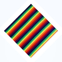 Polyester Rainbow Bar Square Towel Outdoor Hiphop Wind Large Intestine Polyester Cotton Hair Ring Cotton